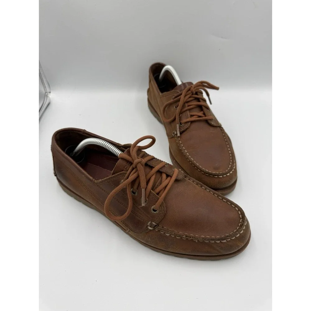 Sperry Top-Sider 4-Eye Classic Leather Boat Deck Shoe Men's Size 11M Brown Lace
